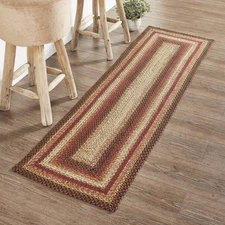 Accent Rug/Runner Ginger Spice Jute Primitive 20x30 Rect No Slip Pad VHC Brands