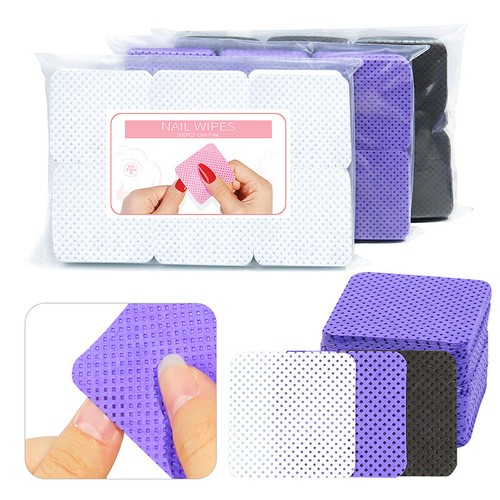 300 PCS Lint Free Wipes Nail Polish Remover Pad Manicure Pedicure Cleaning Tool - Picture 4 of 12