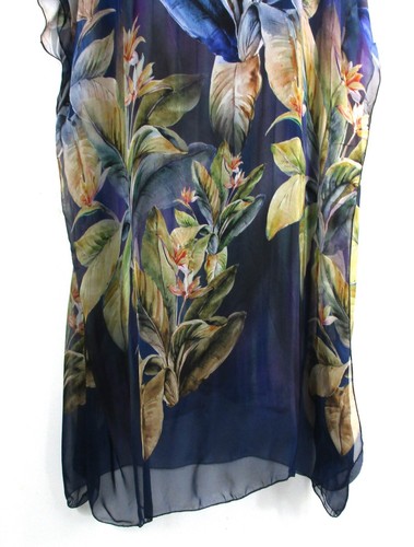 Ladies Lagenlook 100% Silk Floral KaftanStyle Lined Summer Dress OneSize:Regular - Bild 35 von 43
