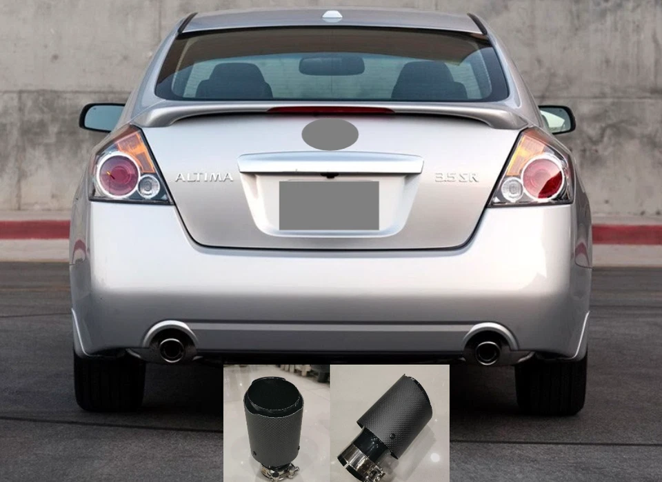 Silenciador trasero de tubo de escape de fibra de carbono para 05-25 Nissan Altima TEANA 2P Foto 2 de 4