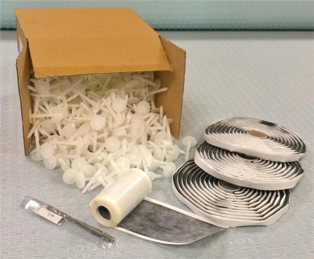 DRYFIX DAMP PROOF MESH MEMBRANE KIT 1MTR X 20MTRS WITH PLUGS, ROPE, TAPE & 8MM BIT