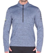 Reebok Men One Series Running Long Sleeve 1/2 Zip Mock Neck Pull Over Sweatshirt