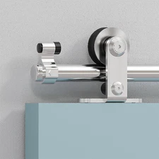 4FT-20FT Stainless Steel Sliding Barn Door Hardware Closet Track Kit Wooden Door