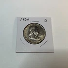 1960 D Franklin Half Dollar 90% Silver Coin Exact Coin Shown