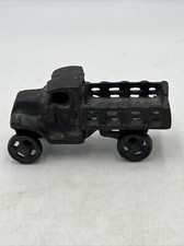 VINTAGE 1930'S CAST IRON PICK UP STAKE DELIVERY TRUCK J295
