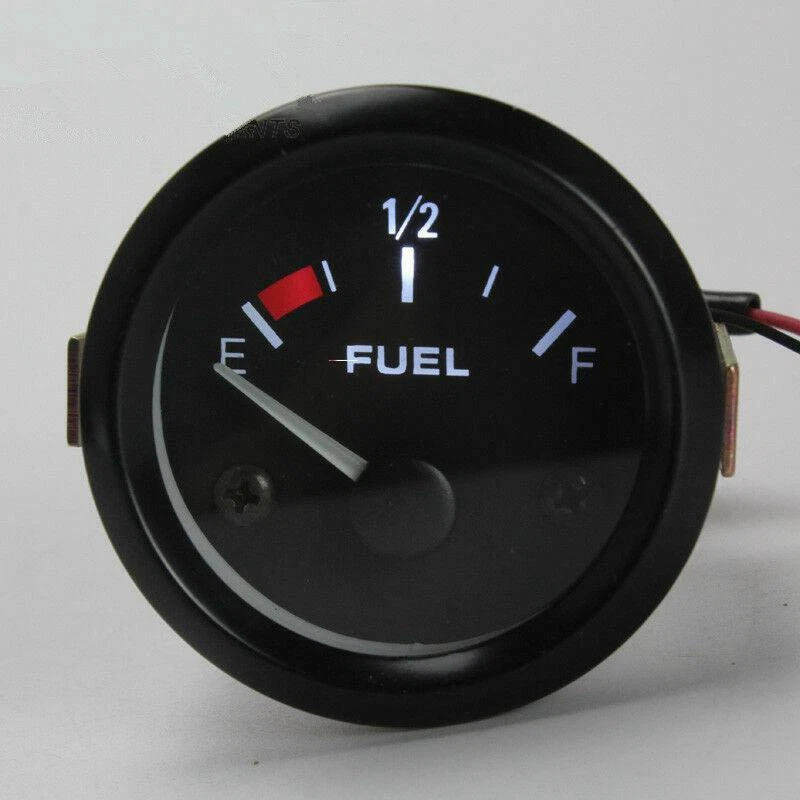 Medidor de nivel de combustible para automóvil de 2" 52 mm con sensor de combustible puntero E-1/2-F 12 V universal Foto 2 de 4