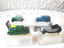 4 ältere Brekina-Autos Wanderer /  MB 180/190 Polizei Opel P 4 / Mercedes 170 V 