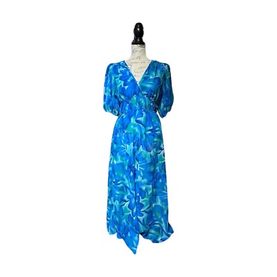 green and blue abstract dress Kids Green & Blue Abstract Print Half-Sleeve Dress