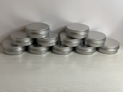 11 Set 2oz/60ml Aluminum Round Screw top Metal Tins, container Storage,Jar Lid