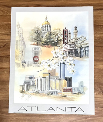 ANNI MOLLER Atlanta Montage Signed Limited Edition 214/1000 Original Print 1989