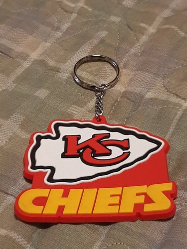NFL KANSAS CITY CHIEFS Rubber Keychain Key Chain - Picture 2 of 6