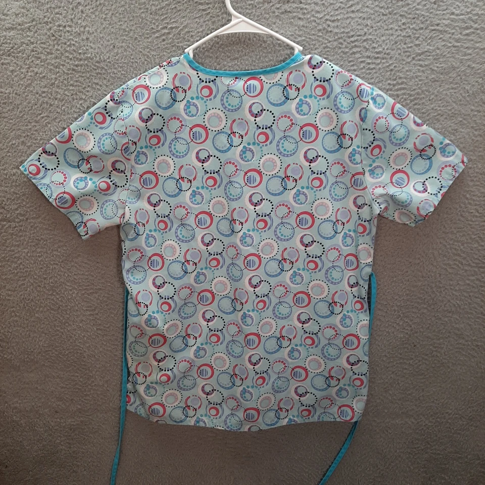 SB Scrubs Scrub Top Womens Small Blue Smock Nurse Medical Dental Veterinarian - Image 2 of 4