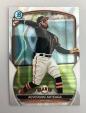 Aeverson Arteaga 2023 Bowman Chrome Prospects Lava Refractor #ed/399