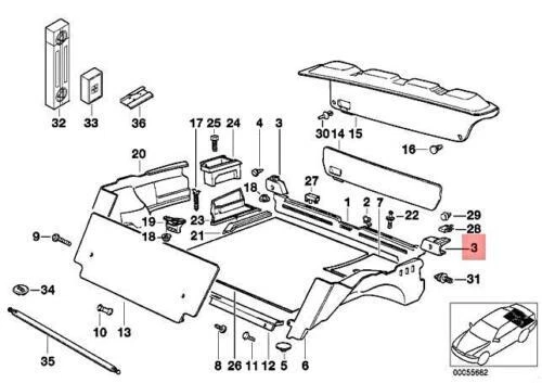 8119235D BMW E36 316i 318is 320i 323i 325i 325is 328i M3 3.2 cover 