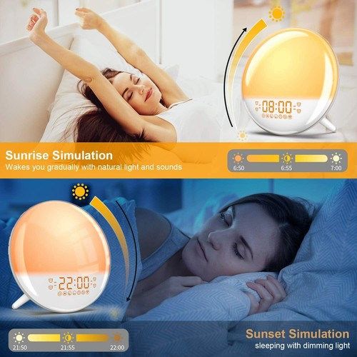 NEW AMTOK Sunrise Alarm Clock Wake Up Light, Smart WiFi Sunset