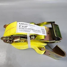 Max Load 235-6308 2" x 27' Ratchet Tire Down Flat Hook 3,300 lb. Load Strength