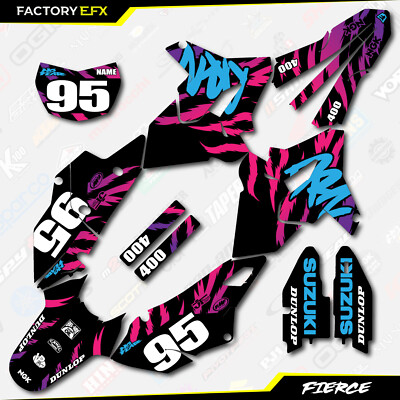 Retro Blk Blue Fierce Polisport Restyle Graphics Kit fits Suzuki Drz400 Drz400sm
