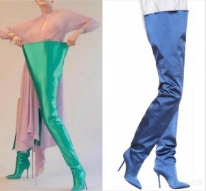 colorful over the knee boots