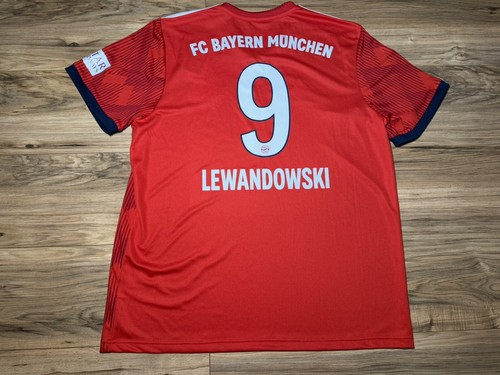 NEW BAYERN MUNICH 2018 HOME FOOTBALL SHIRT SOCCER JERSEY ADIDAS LEWANDOWSKI #9