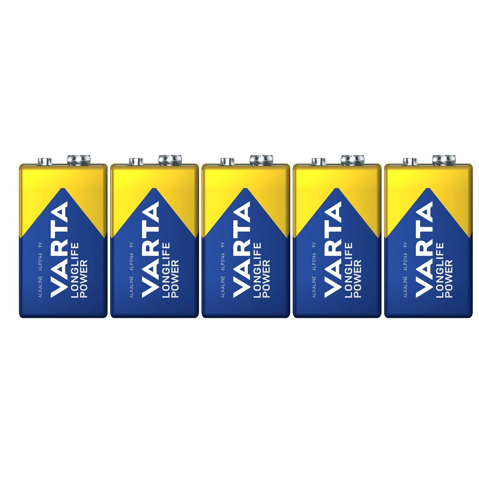 Thumbnail - 5 X Varta Batterien E-block Alkaline 9v Longlife Power 6lp3146 Für