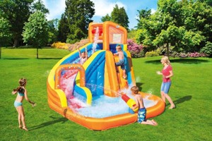 Bestway H2OGO! Inflatable Water Park Bounce House Castle, Water Slide and Pool