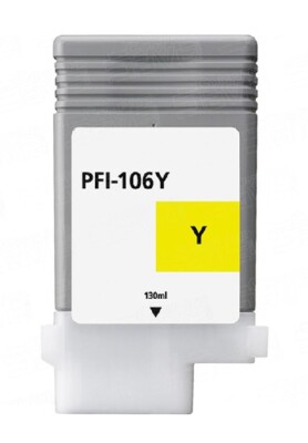 Canon PFI-106Y Yellow Ink Cartridge | 130ml | 6624B001AA | For Canon IPF6300, IPF6300S, IPF6350, IPF6400, IPF6400S, IPF6400SE, IPF6450 | Next Day Delivery From GDS | Graphic Design Supplies Ltd
