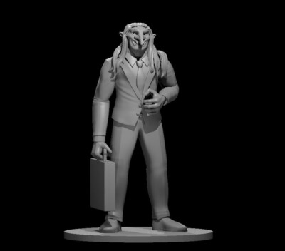 Business Troll NPC Creature Monster Manual 28mm Scale DND D&D Tabletop Mini