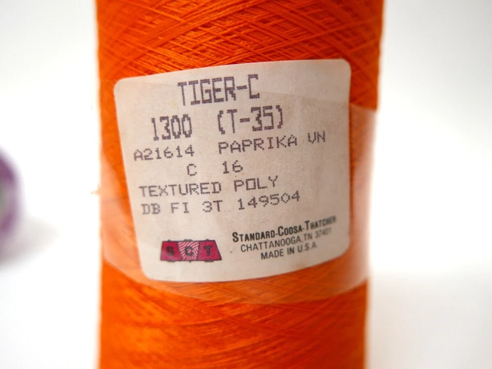 Standard Coosa-Thatcher USA Tiger-C 1300 Textured Polyester T35 Paprika (Orange) - Image 2 of 4