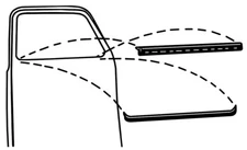 1947 1948 1949 1950 CHEVY GMC TRUCK DOOR WINDOW FELTS STAINLESS SET 47-45982