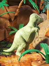 Marx 1971 Type I Allosaurus Dinosaur Waxy Light Green
