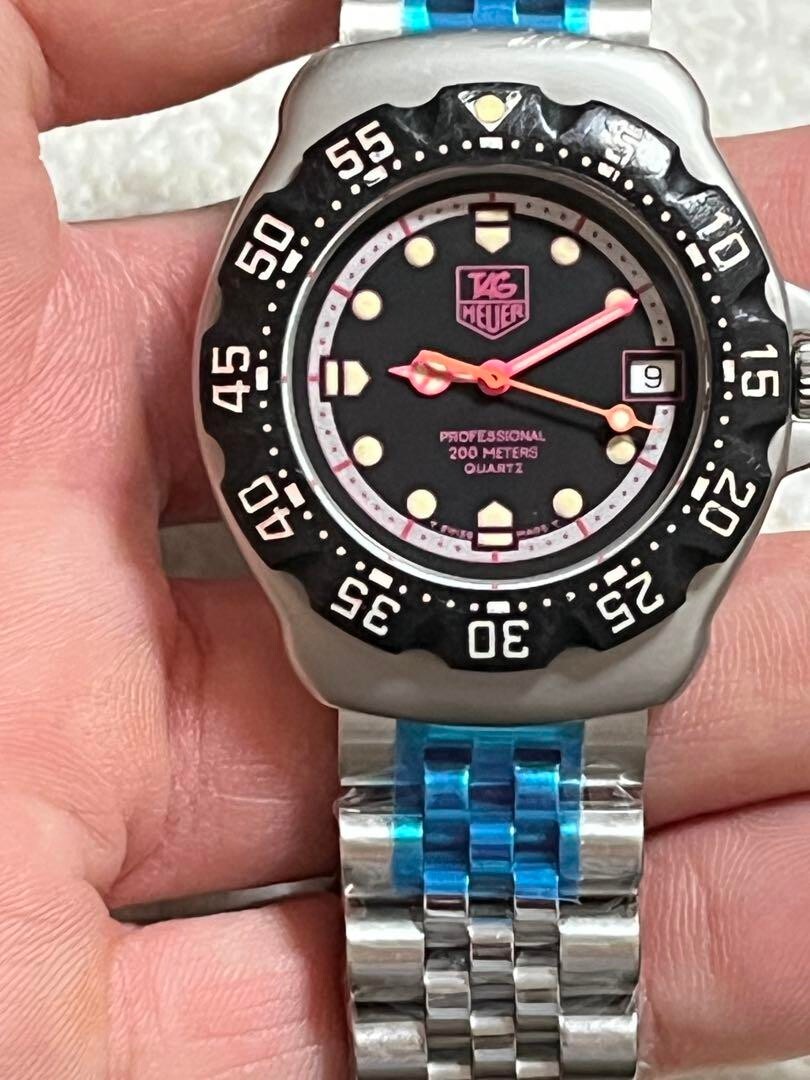 USED Excellent] TAG Heuer Formula 1 WA1217 Quartz Black Pink Dial