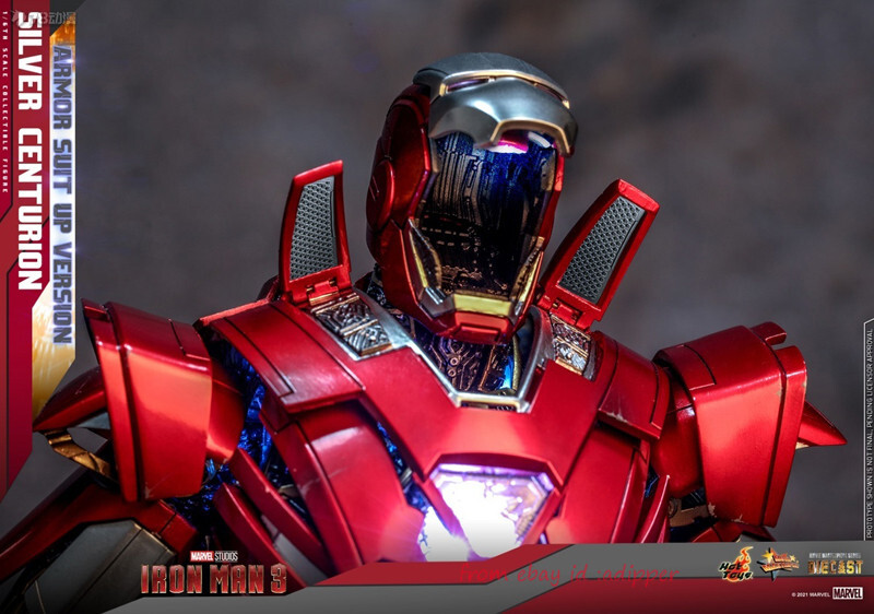 HT Mms618d43 Iron Man 1/6th Scale Silver Centurion (Armor Suit Up