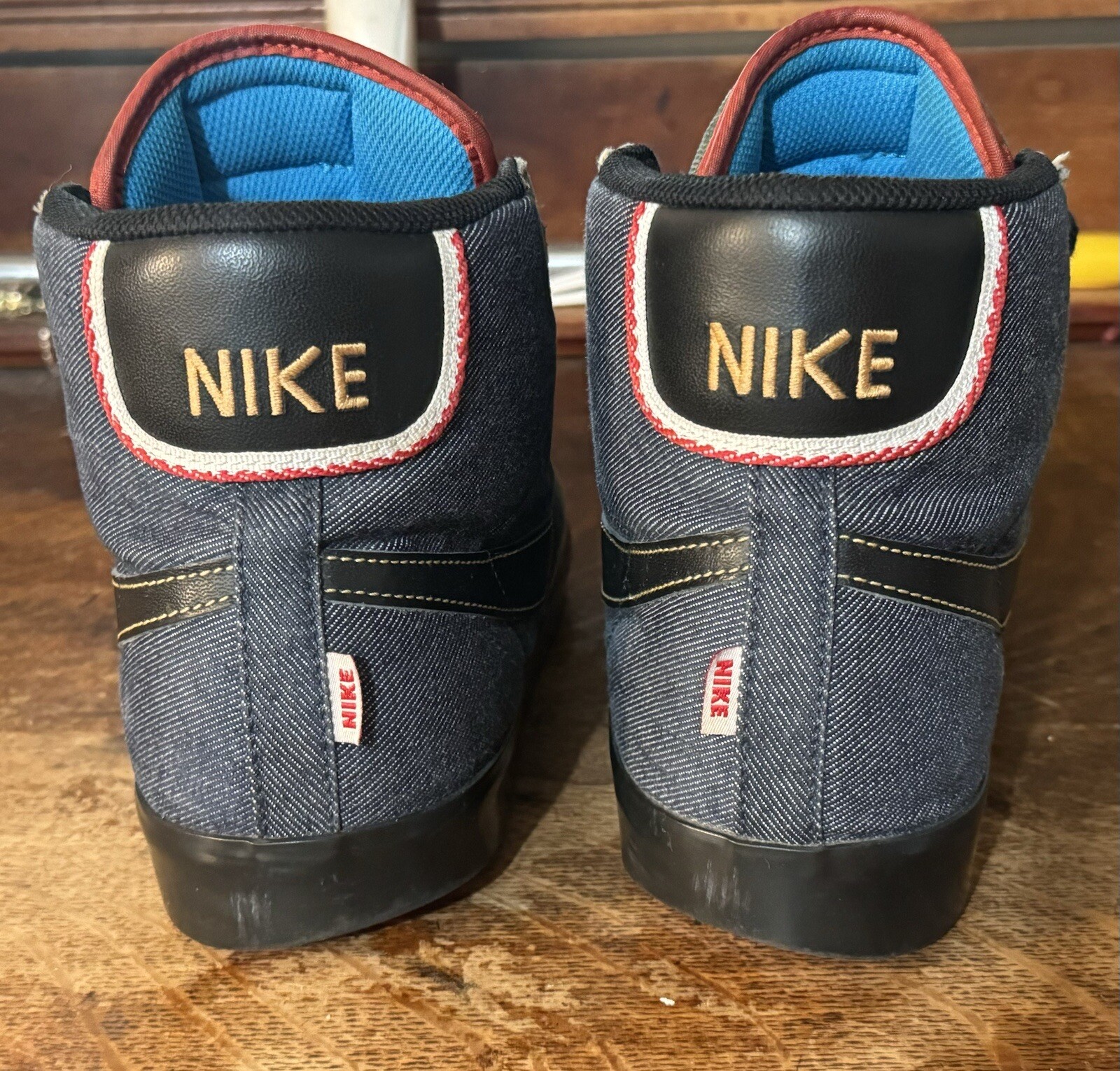 selvedge denim nike blazers