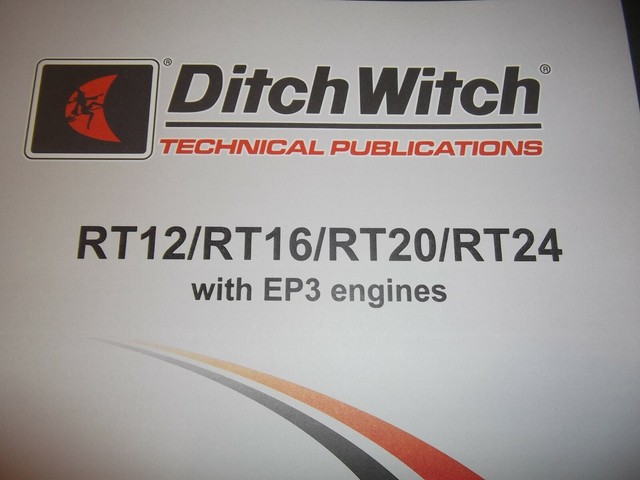 DITCH-WITCH RT12 RT16 RT20 RT24 TRENCHER OPERATORS OPERATION PARTS