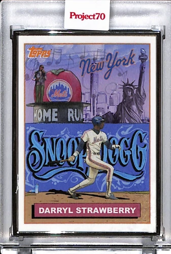 2021 TOPPS PROJECT 70 #353 DARRYL STRAWBERRY by SNOOP DOGG 1ST SILVER FRAME 1/51
