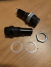 2x Mounted Screw Cap Fuse Holder 15A 250V AC 6x30mm Made in Taiwan