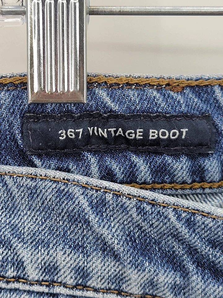 Jeans Lucky Brand 367 para hombre 33x32 lavado medio vintage bootcut denim desgastado Foto 4 de 4