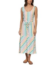 Hurley Womens Monroe High Slit Maxi Blouson Dress