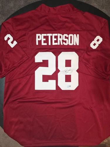 Adrian Peterson Signed JORDAN Oklahoma Sooners Football Jersey Sz XL BAS AUTO