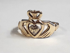 RI4 10k Yellow Gold Claddagh Ring 1.8 Grams Size 7.75