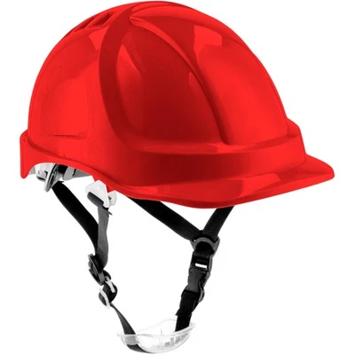 Schutzhelm PLONER rot, Bauhelm aus ABS, EN 397, Ratschensystem, Belüftung, K... - Bild 1 von 2