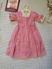 American Girl Felicity Birthday Outfit Lot: Dress Apron Hat Hair Ribbon
