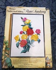 Paragon Vintage Crewel Embroidery Stitchery Kit 0515 Garden Floral Free Shipping