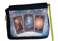 Tarot Card canvas laptop / messenger bag - Witch, Moon & Sun