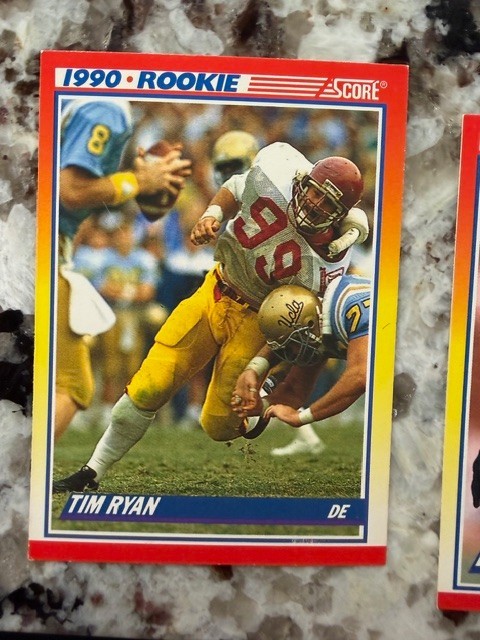 1990 SCORE NFL FOOTBALL ROOKIE CARD TIM RYAN #652