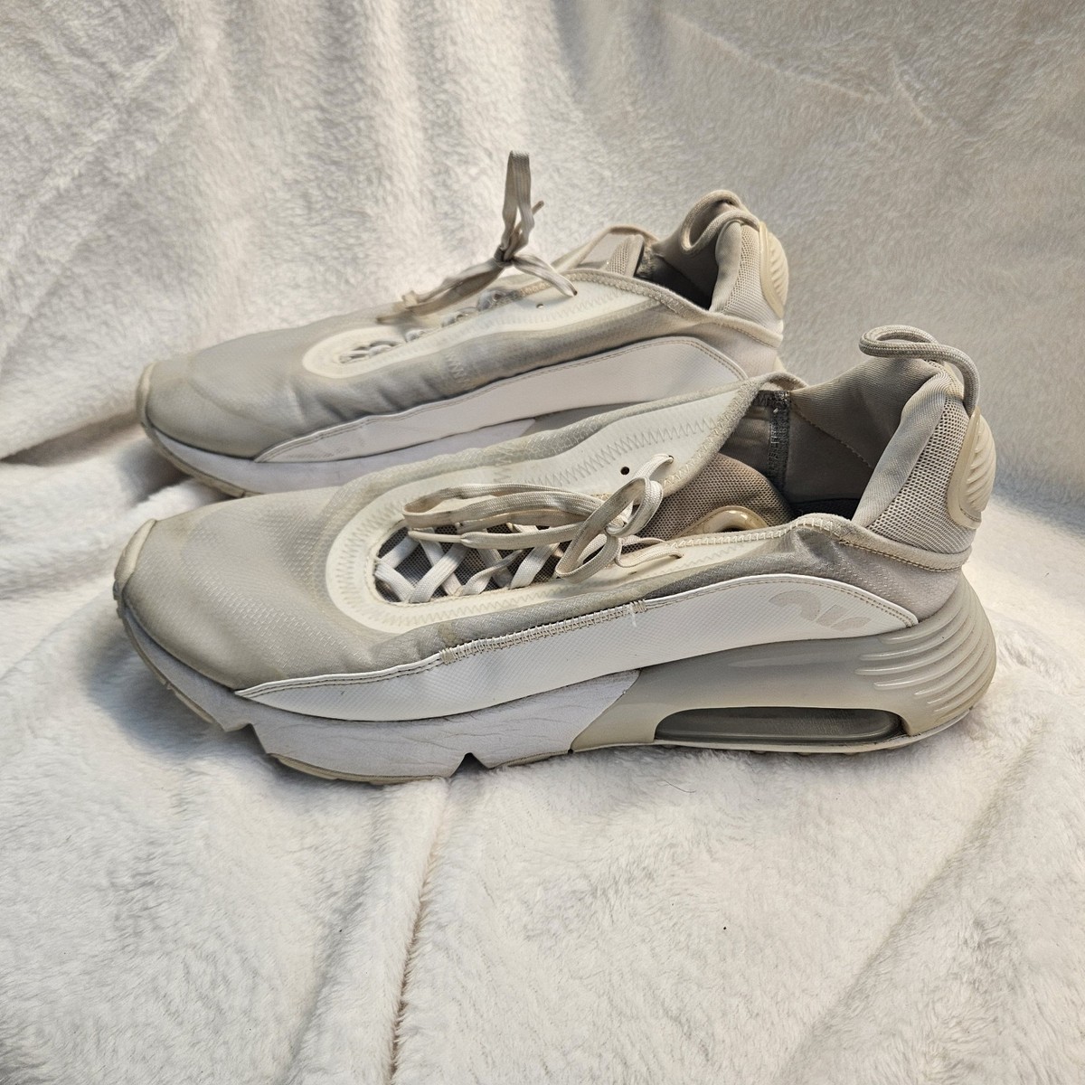 Nike White Air Max 2090 Men\'s Sneakers NWOT Nike Air Max 2090 Sneakers Mens 7.5 Triple White Lace  main image 4