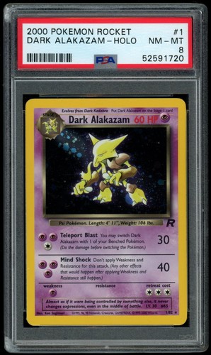 Dark Alakazam (Unlimited) graded PSA 8 for sale on eBay