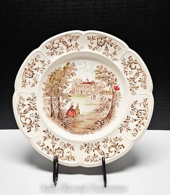 Vintage Johnson Bros Windsorware Brown Mount Vernon Decorative