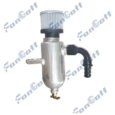 Dual Baffle Catch Can Oil Tank Kit Silver For 2017-2024 Can-Am Maverick X3 Turbo