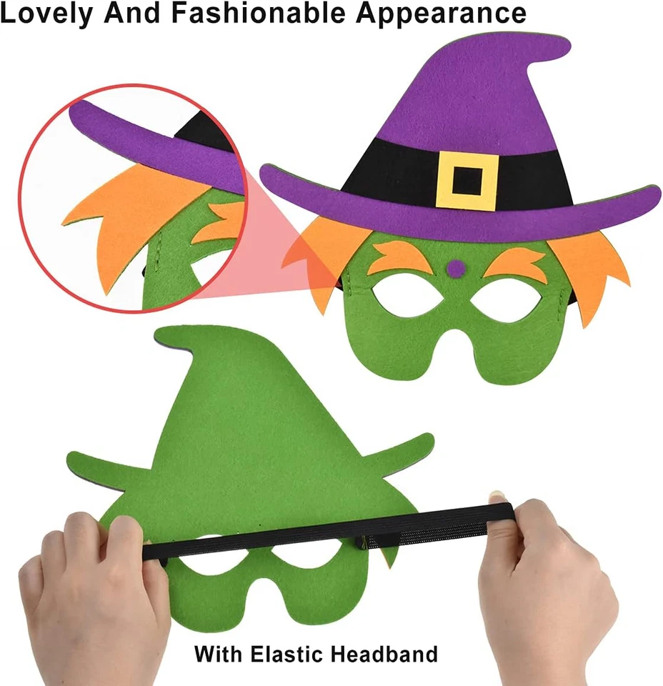 Halloween Felt Masks for Kids Girls Boys, Cosplay Masquerade Party Eye Mask  - Image 4 of 4